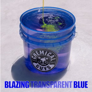 CHEMICAL GUYS HEAVY DUTY DETAILING BUCKET - BLAZING TRANSPARENT BLUE